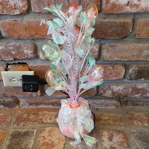 Vintage In Box Fiber Optic Egg Tree Easter 16" Comes With Xtra Blub